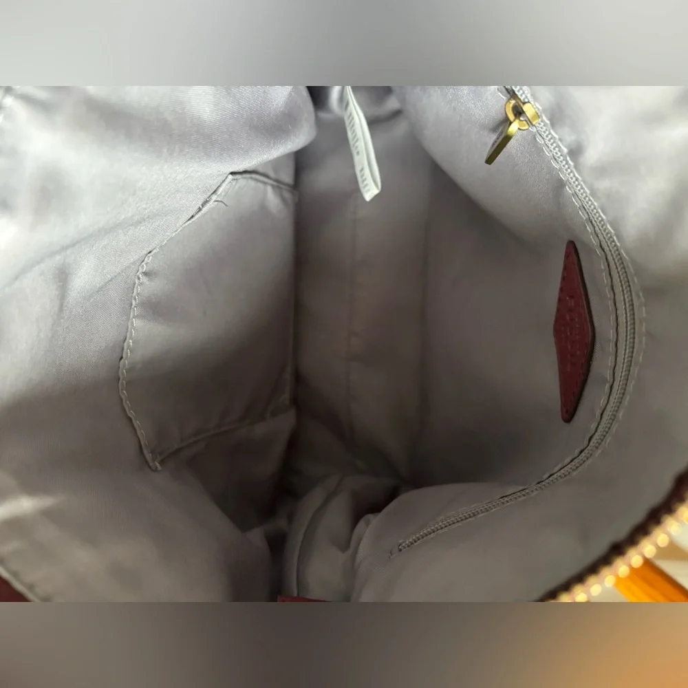 Fossil Burgundy Leather Crossbody Key Charm - Picture 6 of 13